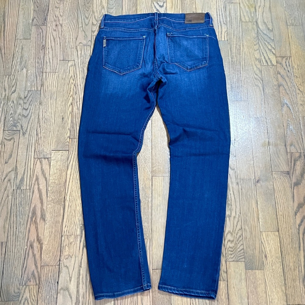 Paige Jeans Womens 32 Blue Straight Leg Denim Medium Wash Made in USA - Picture 7 of 15